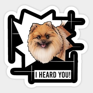 Funny Pomeranian I Heard You Sticker